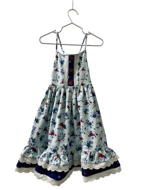 Millie Jay Blue Americana Floral Sundress